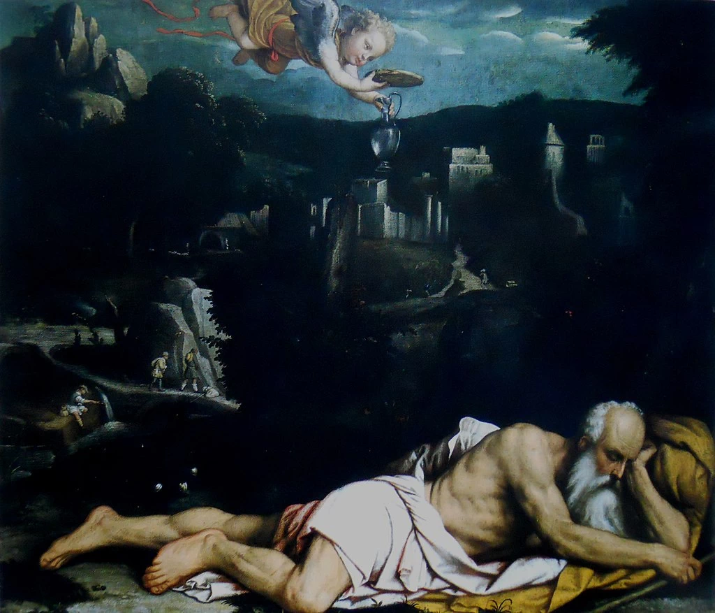 131-Alessandro Bonvicino-Moretto-Elia confortato dall'angelo-Brescia